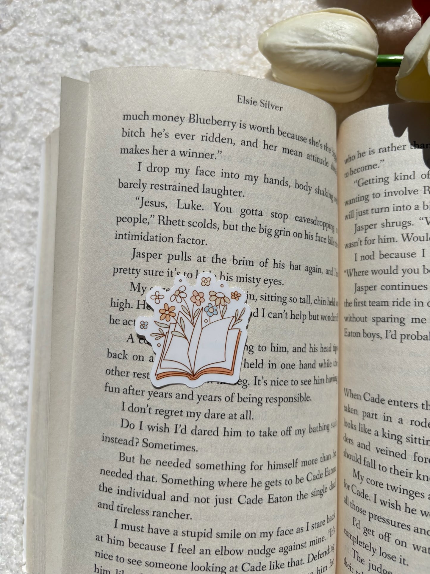 Book Flowers Sticker